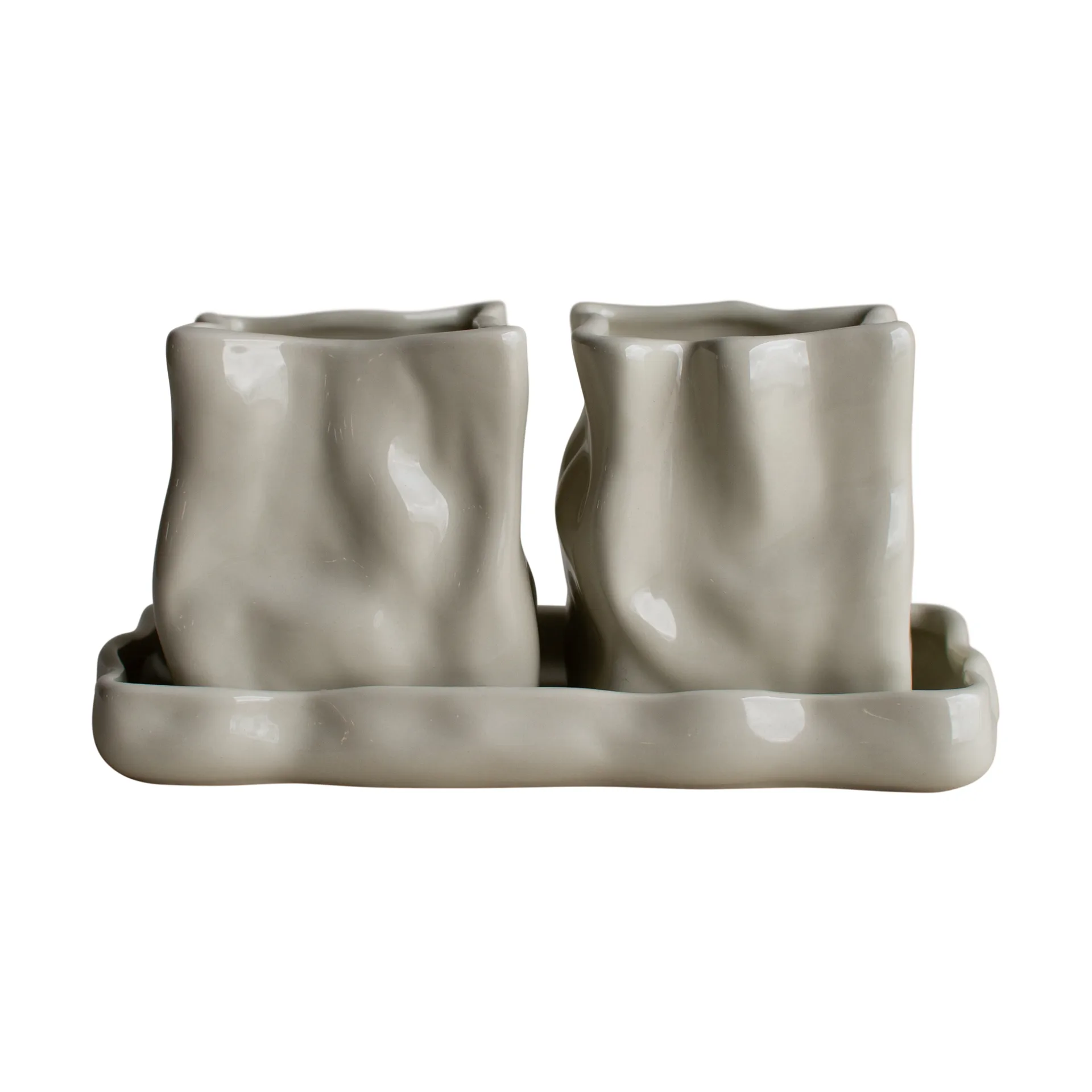 Γλάστρα Herb 3 τεμάχια, Creme DBKD