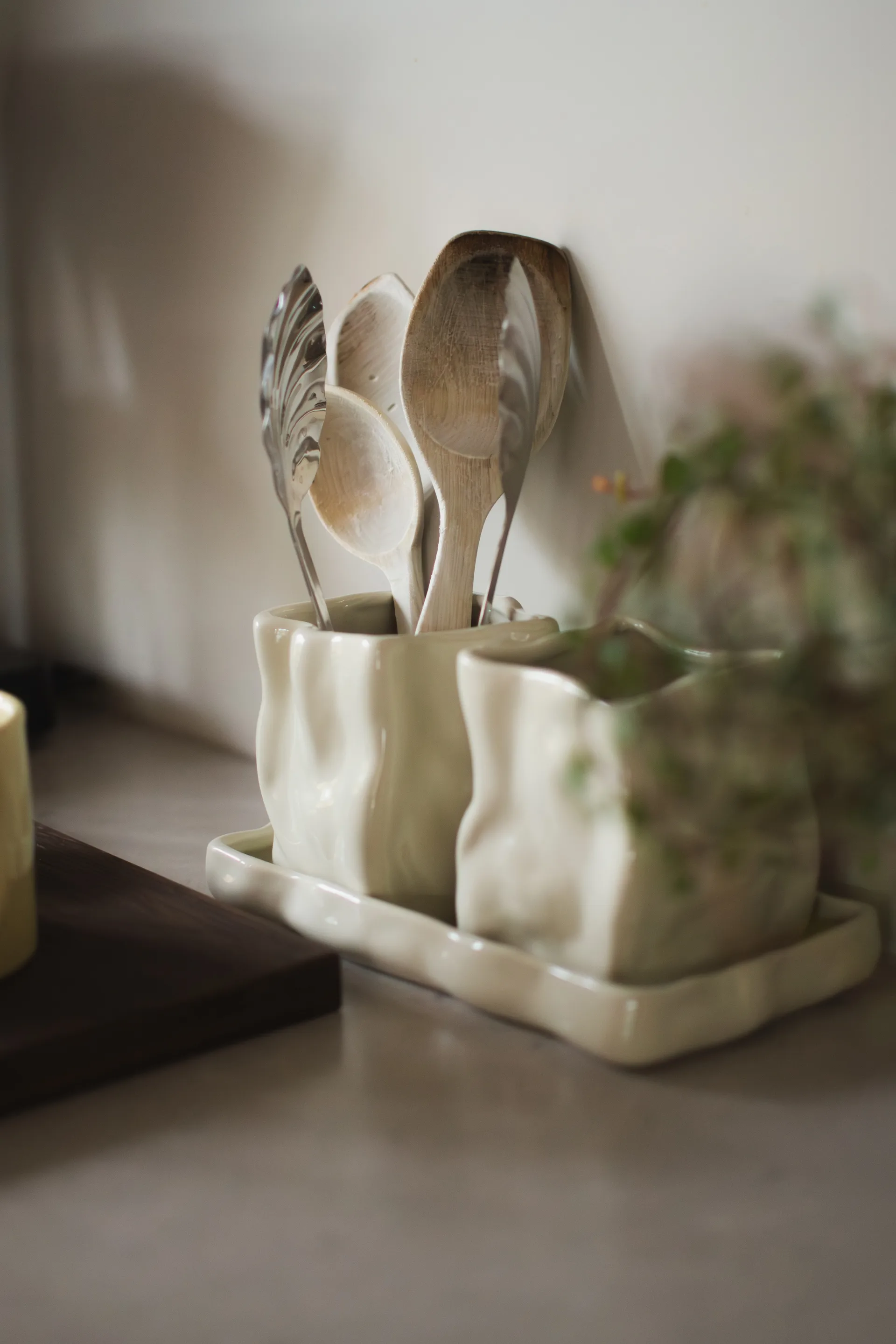 Γλάστρα Herb 3 τεμάχια, Creme DBKD