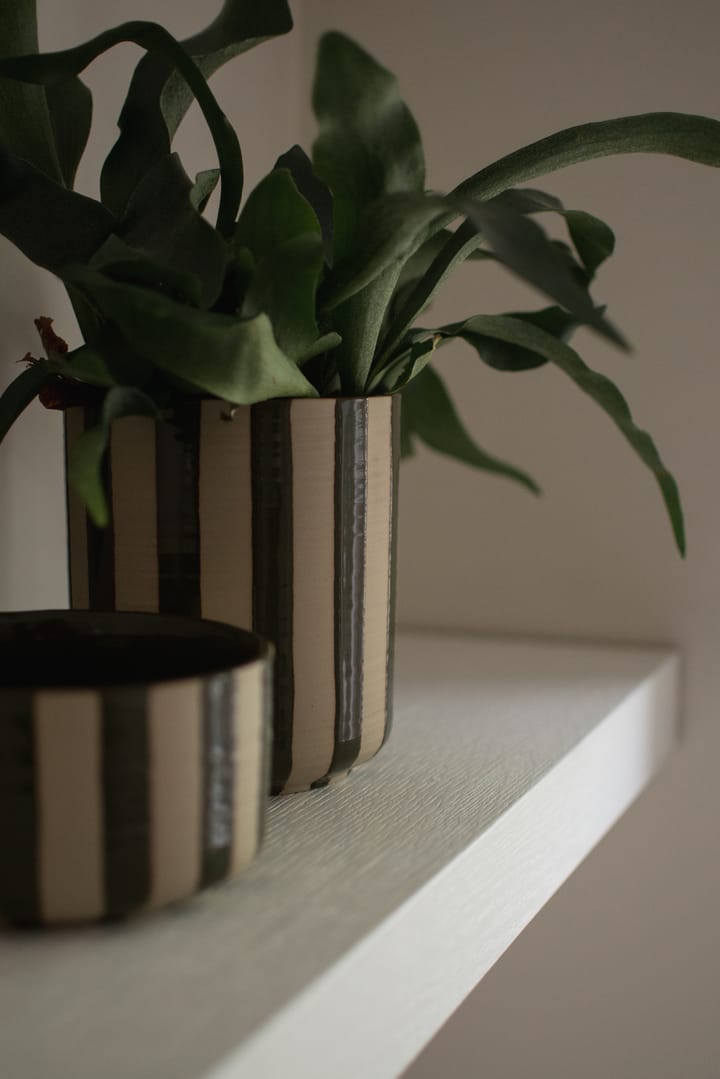Line γλάστρα Ø14x16 cm, Stripe Green DBKD