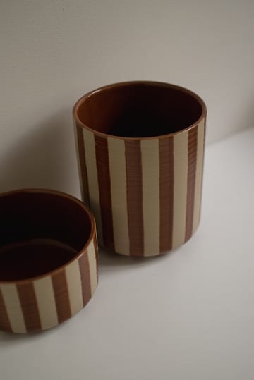 Line γλάστρα Ø14x16 cm - Stripe nougat - DBKD