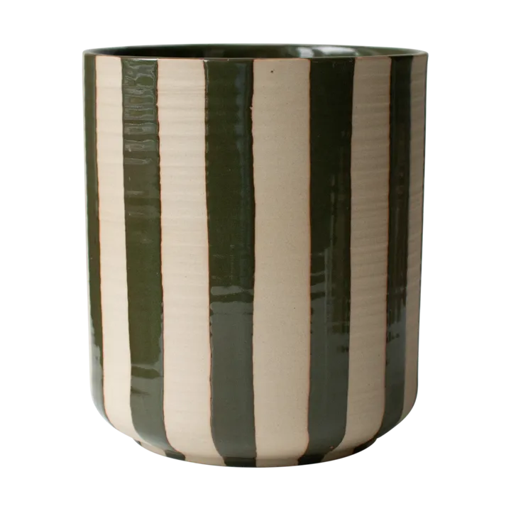 Line γλάστρα Ø14x16 εκ. - Stripe Green - DBKD