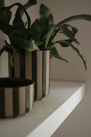 Line γλάστρα Ø14x16 εκ. - Stripe Green - DBKD