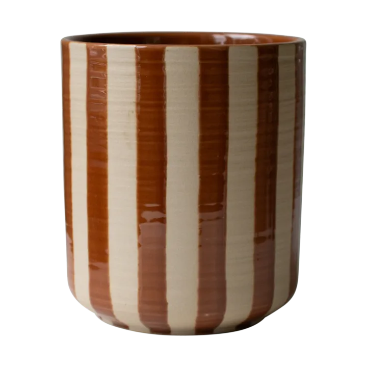 Line γλάστρα Ø14x16 εκ. - Stripe nougat - DBKD