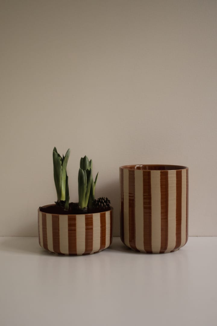 Line διακοσμητικό μπολ Ø16 cm, Stripe nougat DBKD