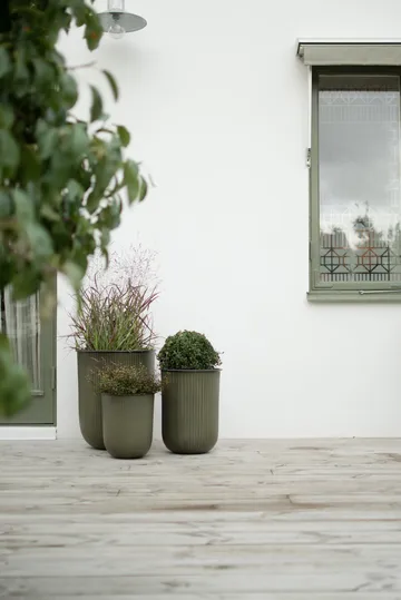 Κεραμικό γλαστράκι Out stripe 3 τεμαχίων - Green - DBKD