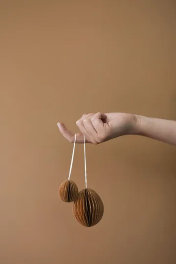 Ovoid πασχαλινό διακοσμητικό από χαρτί 7 εκ. - Terracotta - DBKD