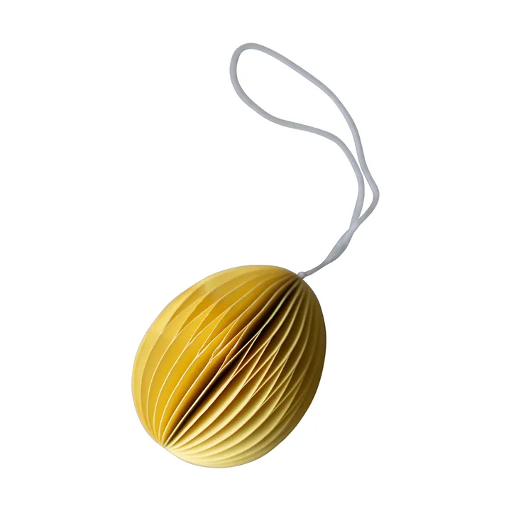 Ovoid πασχαλινό διακοσμητικό από χαρτί 7 εκ. - Yellow - DBKD