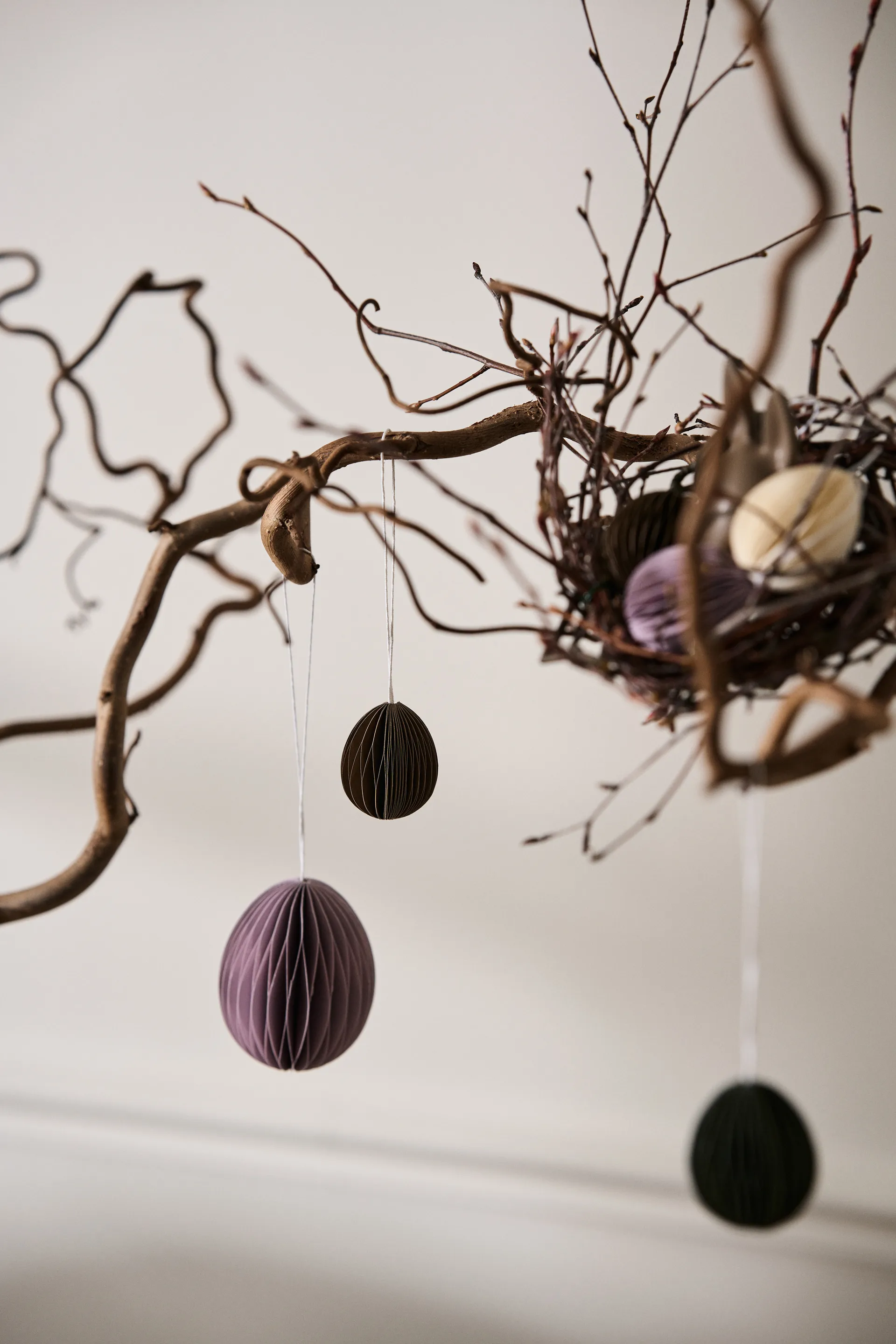 Ovoid πασχαλινό διακοσμητικό από χαρτί small 4 εκ., Brown DBKD