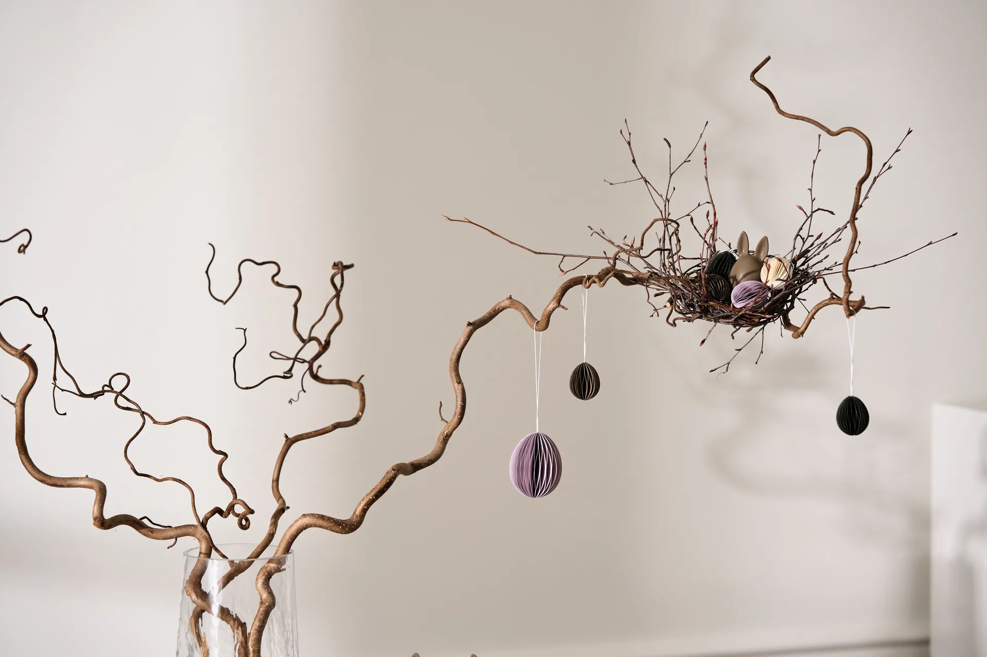 Ovoid πασχαλινό διακοσμητικό από χαρτί small 4 εκ., White DBKD