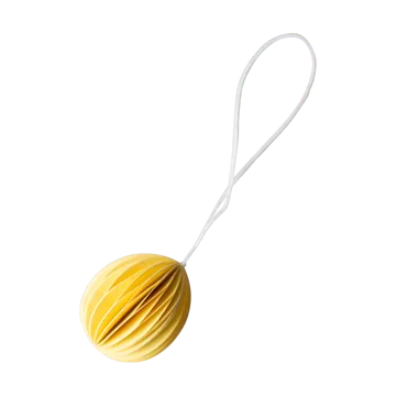 Ovoid πασχαλινό διακοσμητικό από χαρτί small 4 εκ. - Yellow - DBKD