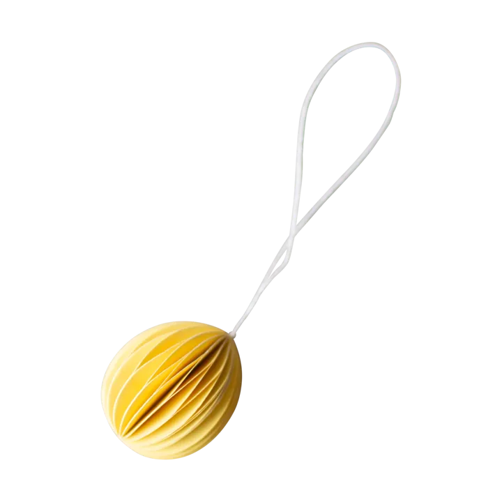 Ovoid πασχαλινό διακοσμητικό από χαρτί small 4 εκ. - Yellow - DBKD