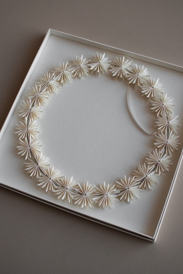 Χριστουγεννιάτικο κρεμαστό στεφάνι Paper flake, White DBKD