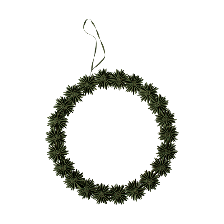 Paper flake wreath διακοσμητικό στεφάνι Ø35 cm - Green - DBKD
