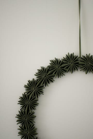 Paper flake wreath διακοσμητικό στεφάνι Ø35 cm - Green - DBKD