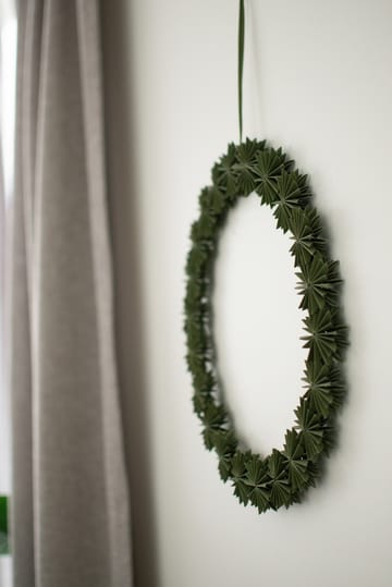 Paper flake wreath διακοσμητικό στεφάνι Ø35 cm - Green - DBKD