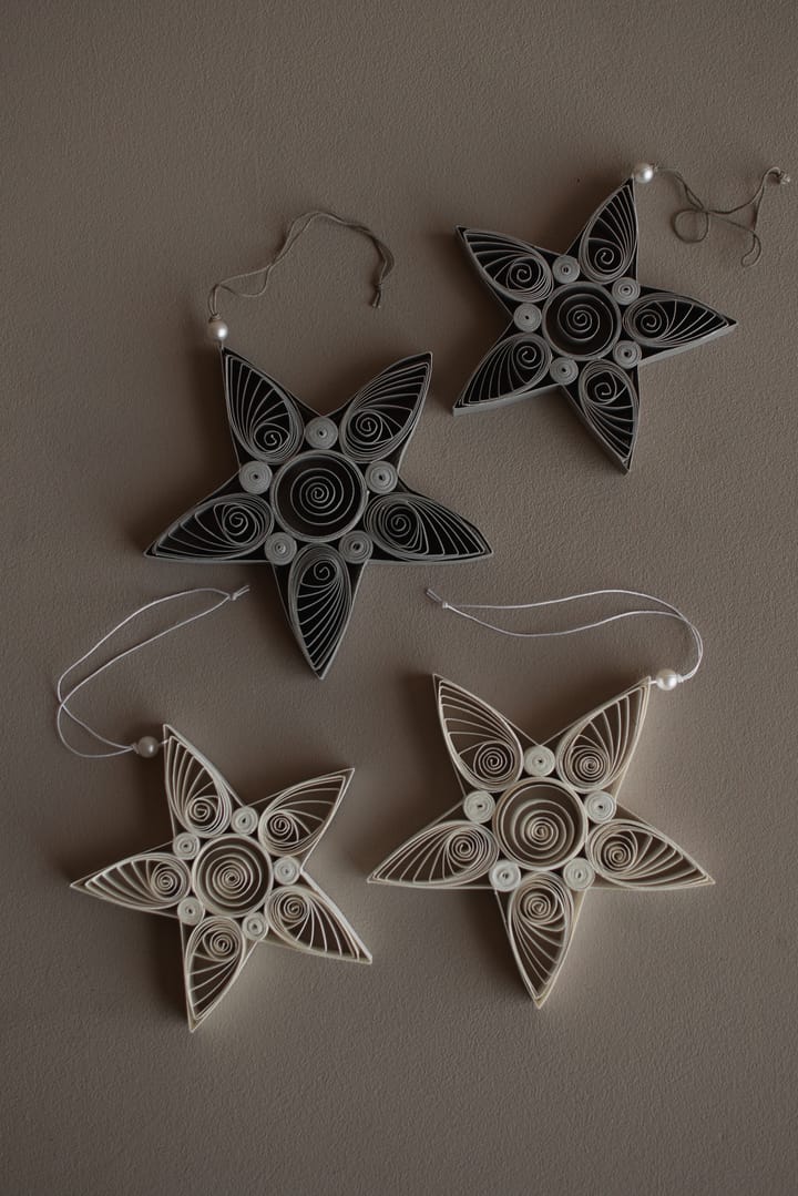 Paper star χριστουγεννιάτικο κρεμαστό αστέρι 13 cm, White DBKD