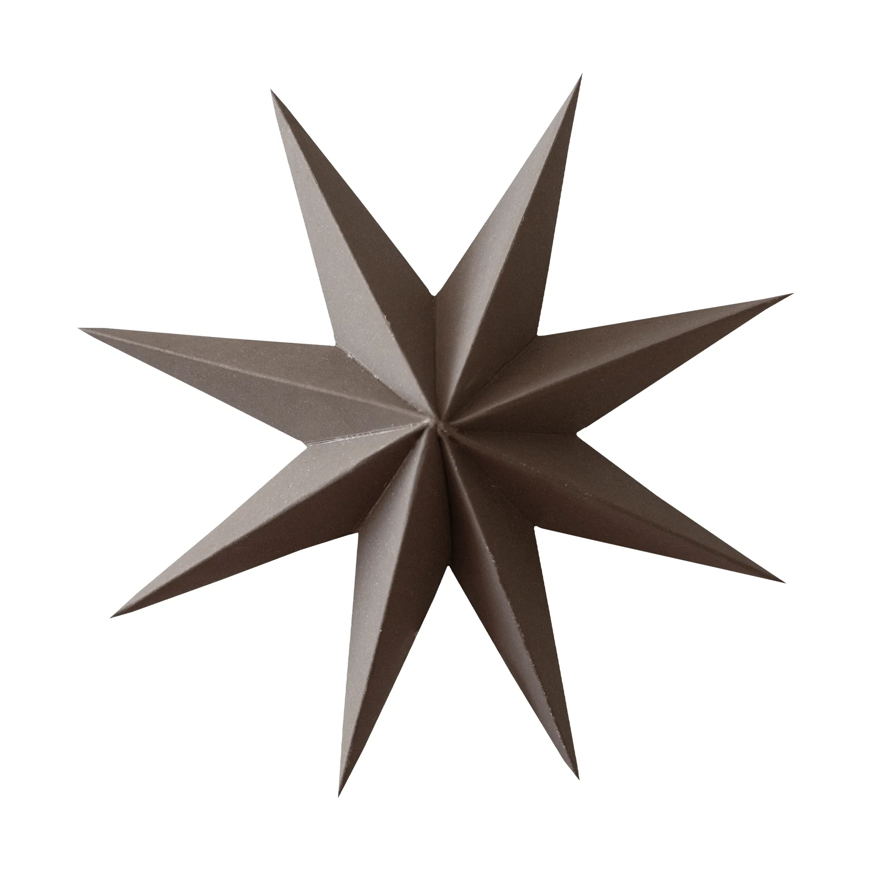 Paper winter star διακοσμητικό κρεμαστό, Brown, medium, Ø14 εκ. DBKD