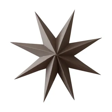 Paper winter star διακοσμητικό κρεμαστό - Brown, medium, Ø14 εκ. - DBKD