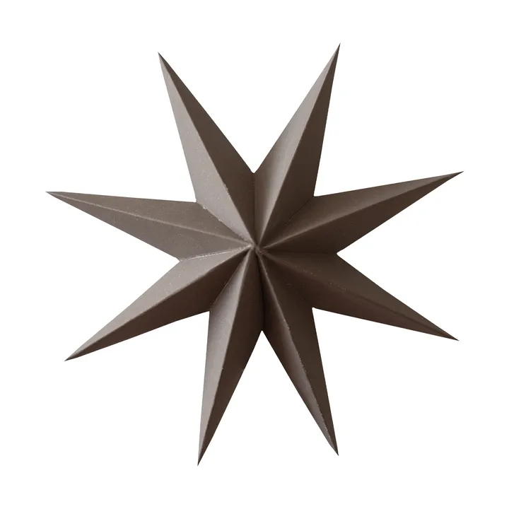 Paper winter star διακοσμητικό κρεμαστό - Brown, medium, Ø14 εκ. - DBKD