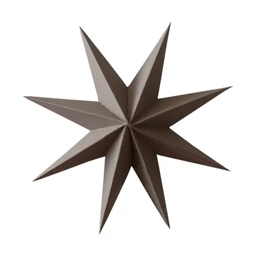 Paper winter star διακοσμητικό κρεμαστό - Brown, small, Ø9 εκ. - DBKD