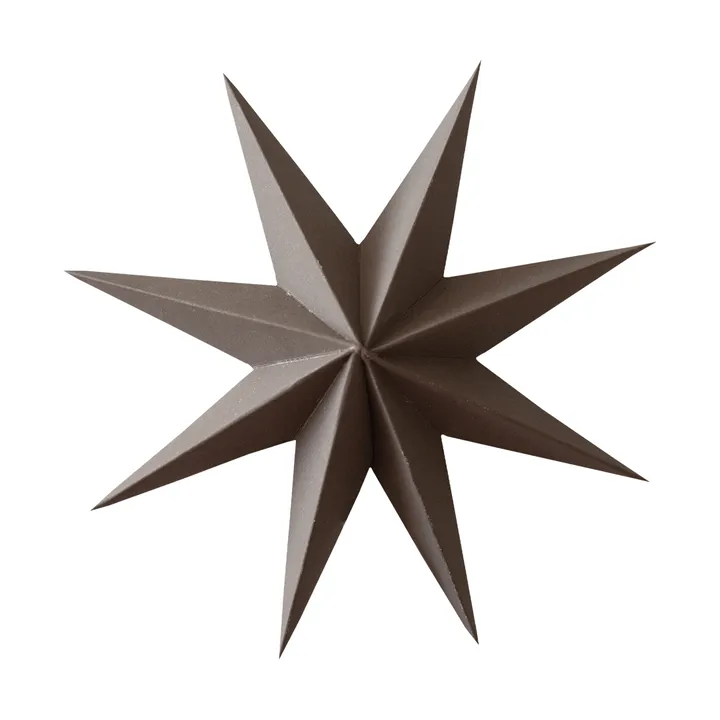 Paper winter star διακοσμητικό κρεμαστό - Brown, small, Ø9 εκ. - DBKD