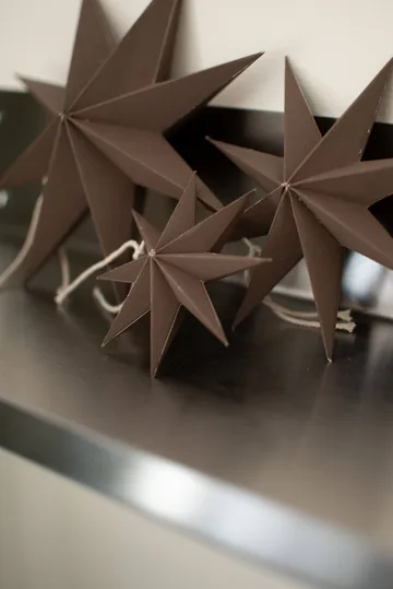Paper winter star διακοσμητικό κρεμαστό - Brown, small, Ø9 εκ. - DBKD