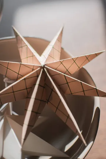 Paper winter star διακοσμητικό κρεμαστό - Square sand, large, Ø19 εκ. - DBKD