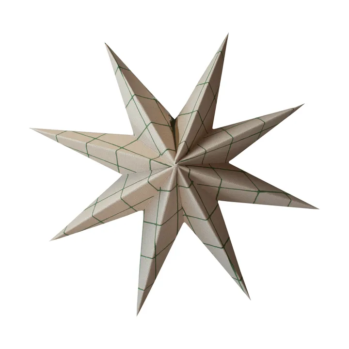 Paper winter star διακοσμητικό κρεμαστό - Square sand, medium, Ø14 εκ. - DBKD