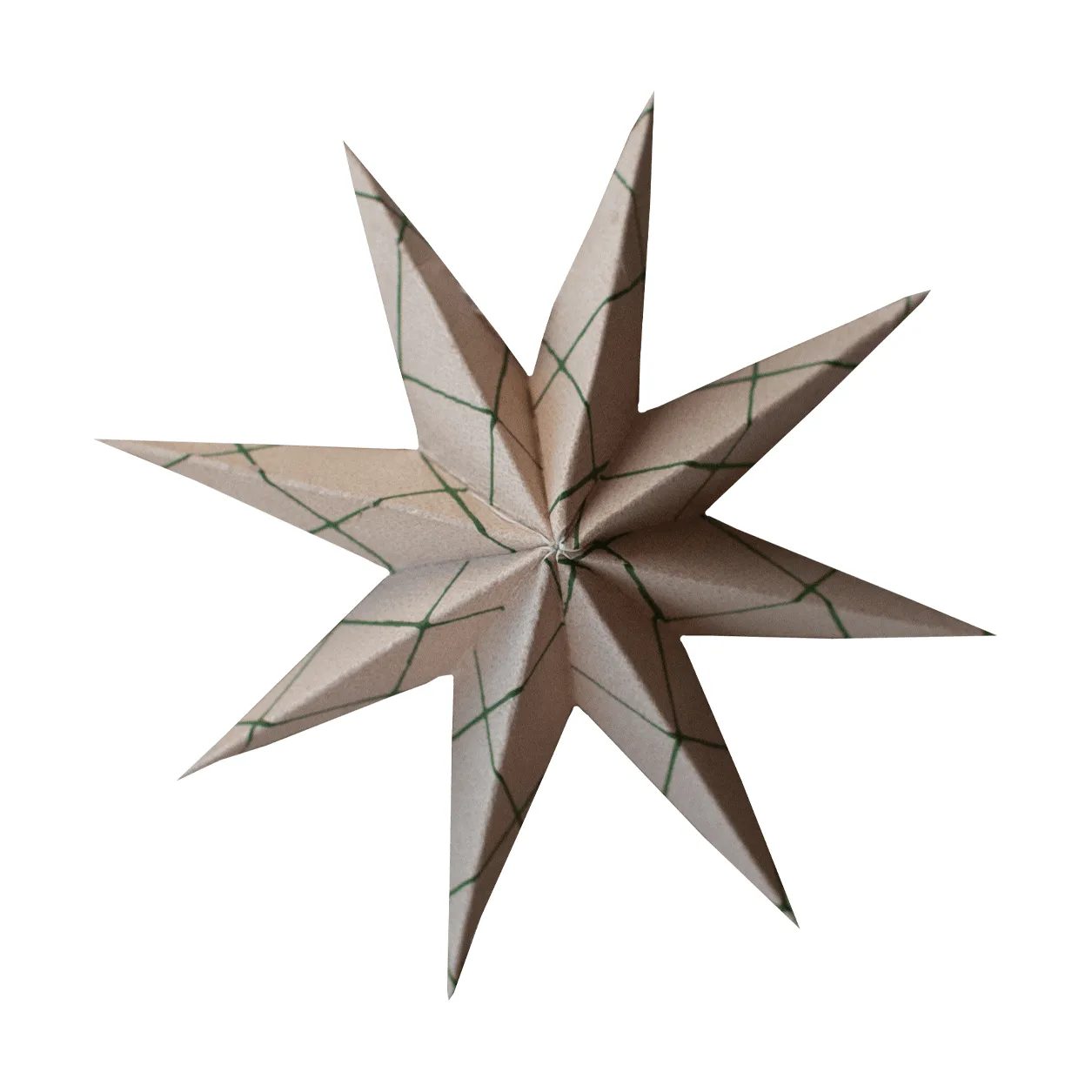 Paper winter star διακοσμητικό κρεμαστό, Square sand, small, Ø9 εκ. DBKD