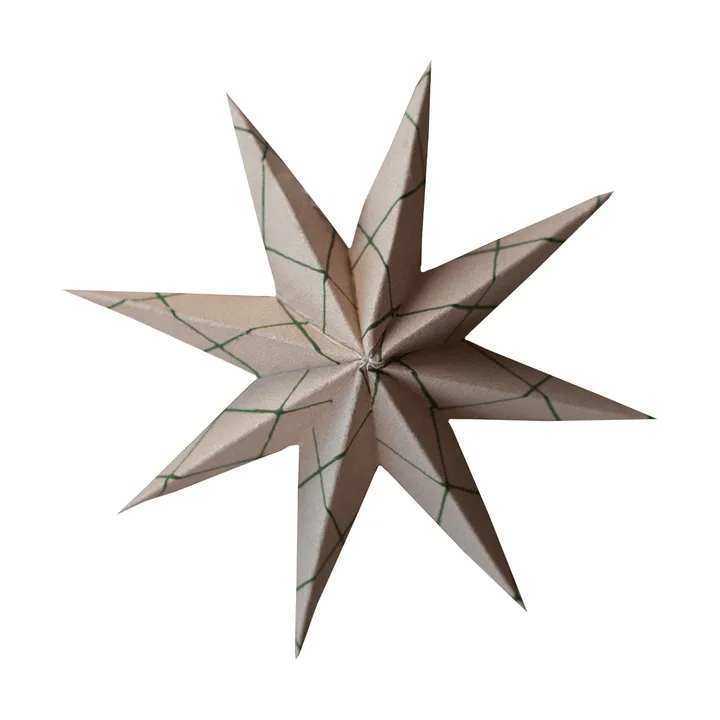 Paper winter star διακοσμητικό κρεμαστό - Square sand, small, Ø9 εκ. - DBKD