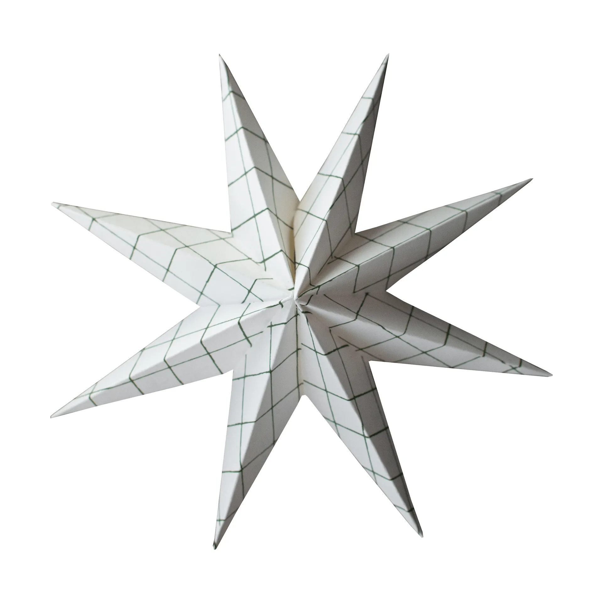Paper winter star διακοσμητικό κρεμαστό, Square white, large, Ø19 εκ. DBKD