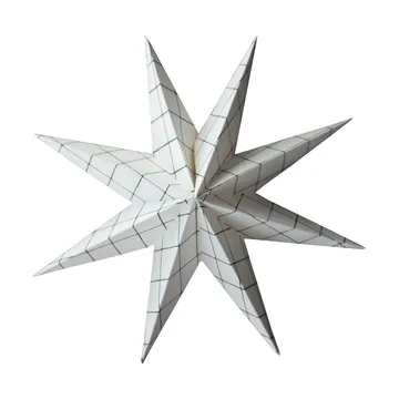 Paper winter star διακοσμητικό κρεμαστό - Square white, large, Ø19 εκ. - DBKD