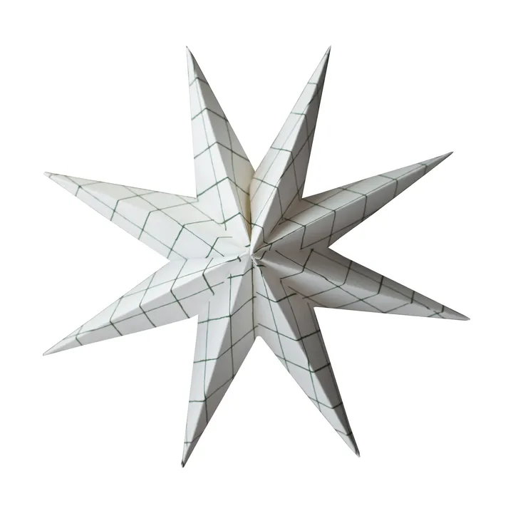 Paper winter star διακοσμητικό κρεμαστό - Square white, large, Ø19 εκ. - DBKD