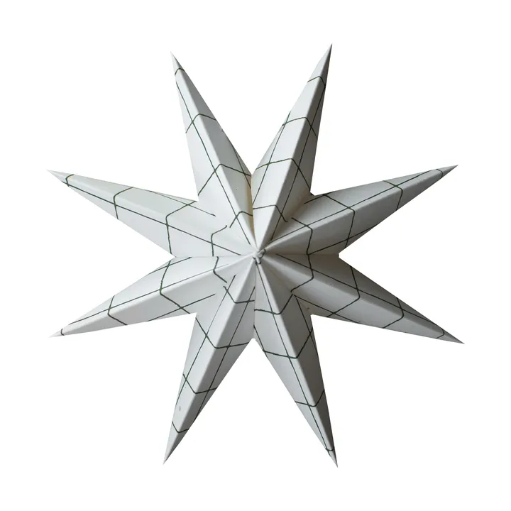 Paper winter star διακοσμητικό κρεμαστό - Square white, medium, Ø14 εκ. - DBKD