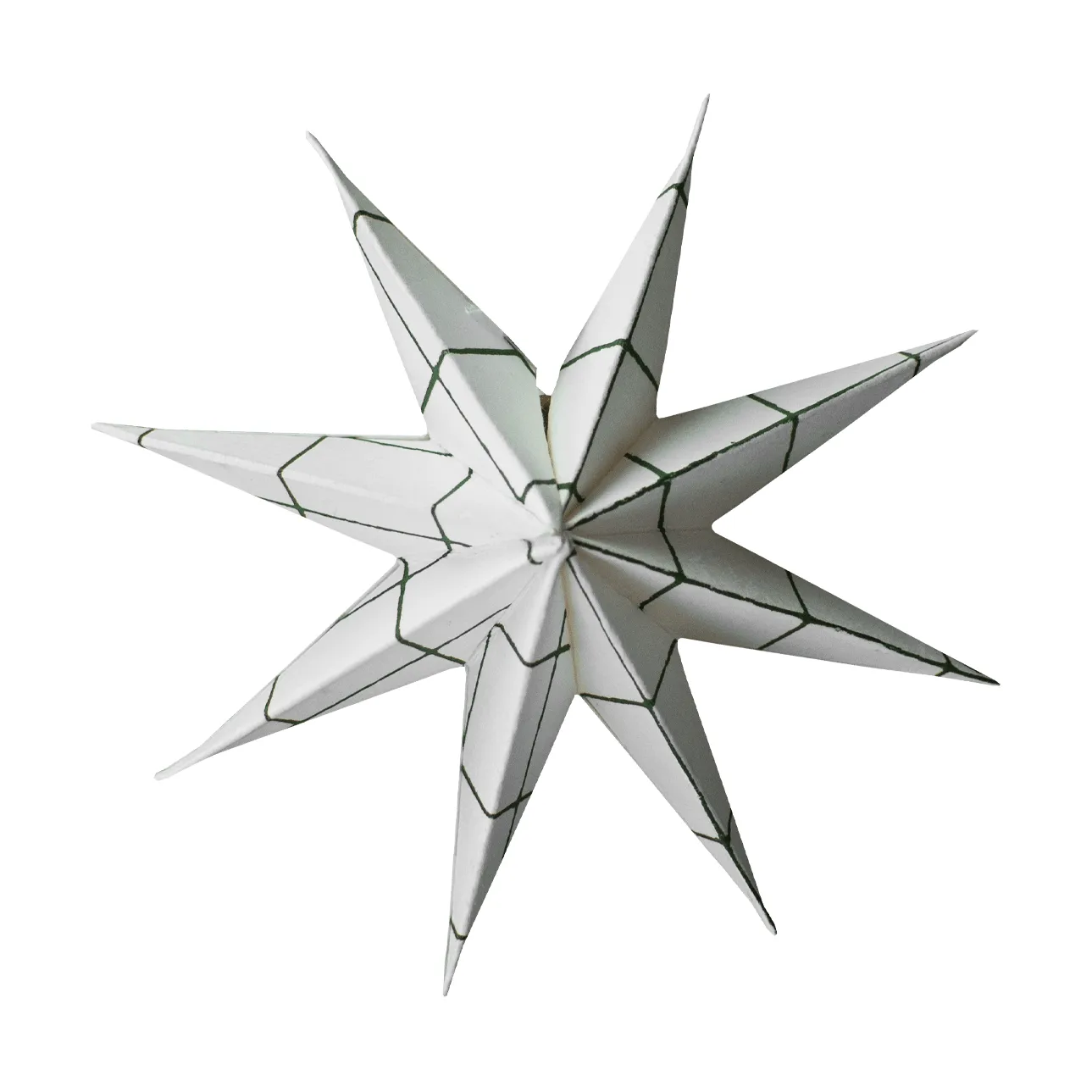 Paper winter star διακοσμητικό κρεμαστό, Square white, small, Ø9 εκ. DBKD