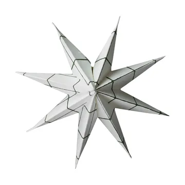 Paper winter star διακοσμητικό κρεμαστό - Square white, small, Ø9 εκ. - DBKD