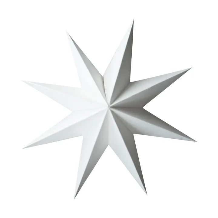 Paper winter star διακοσμητικό κρεμαστό - White, medium, Ø14 εκ. - DBKD