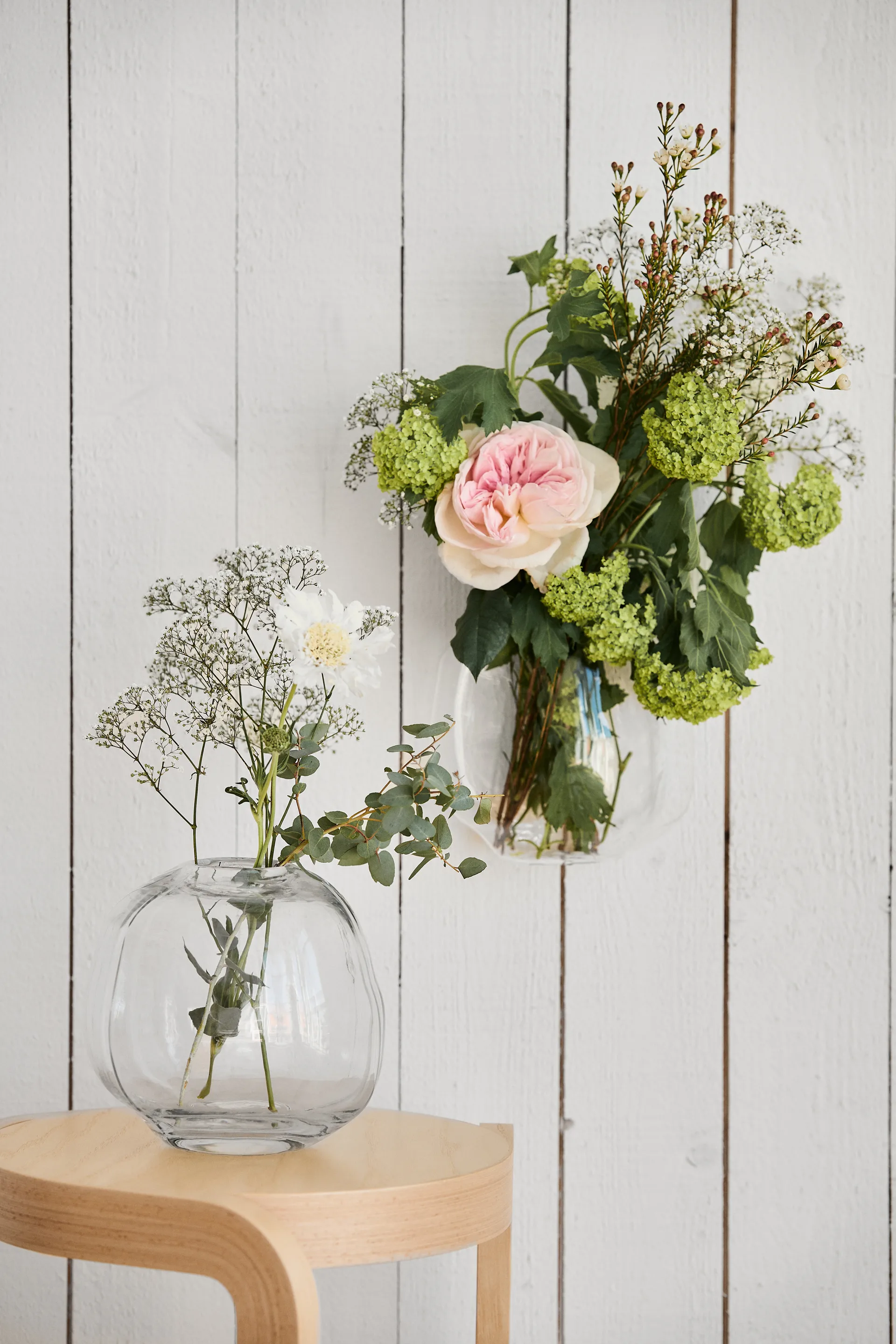 Pebble βάζο για τοίχο διαφανές, μεγάλο Ø 18 cm DBKD