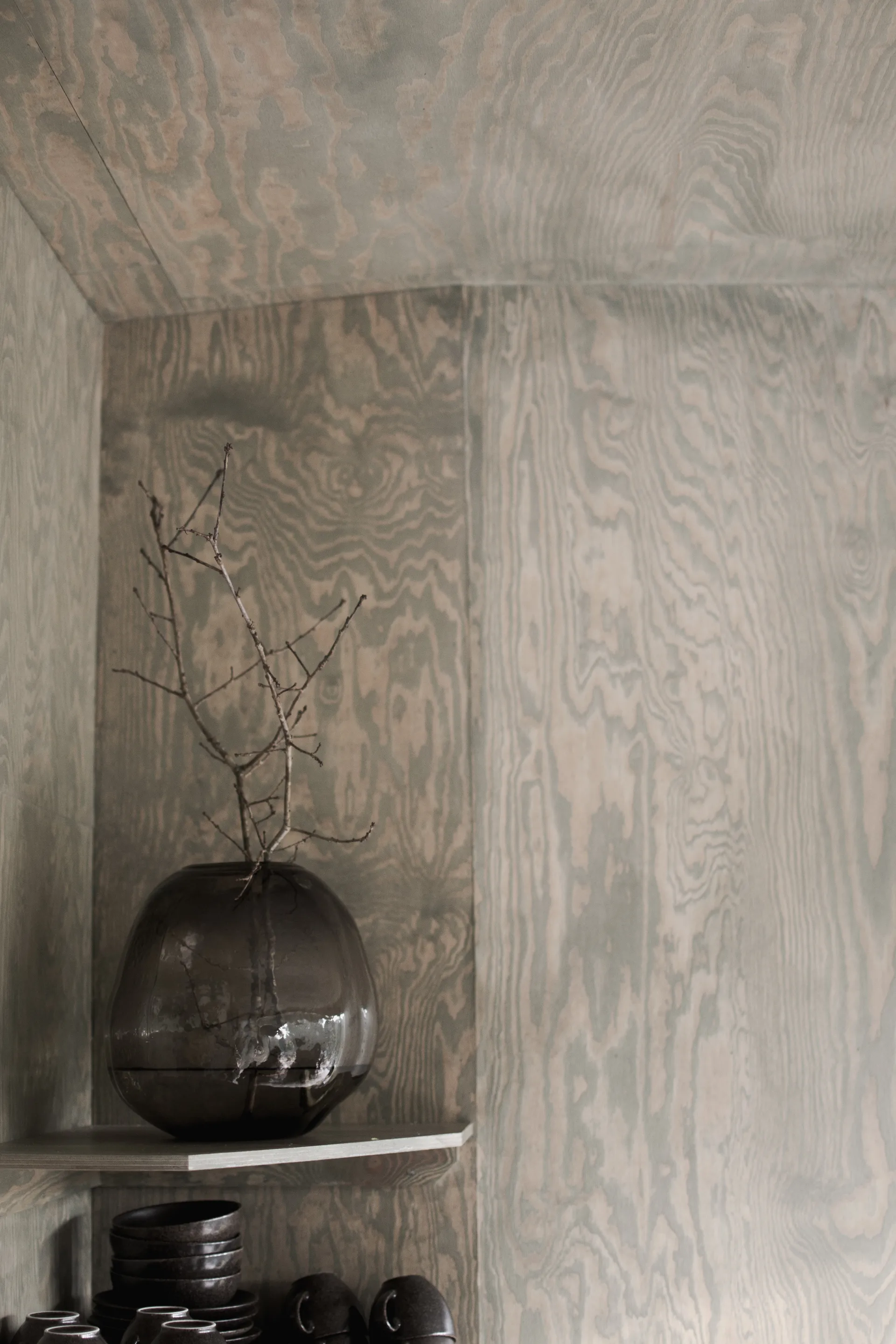 Βάζο Pebble καφέ, Μεγάλο Ø28 cm DBKD