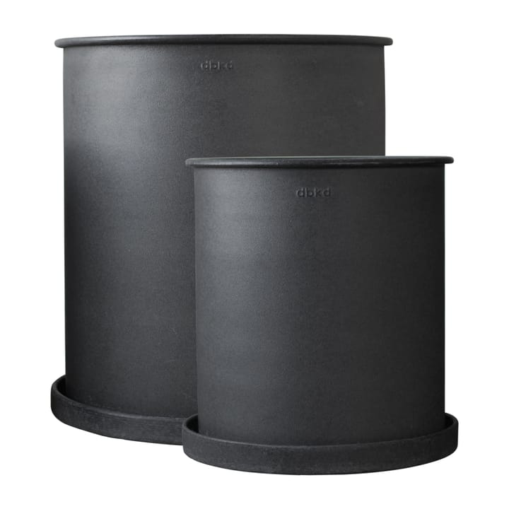 Γλάστρα λουλουδιών Plant pot large 2 τεμαχίων - Black - DBKD