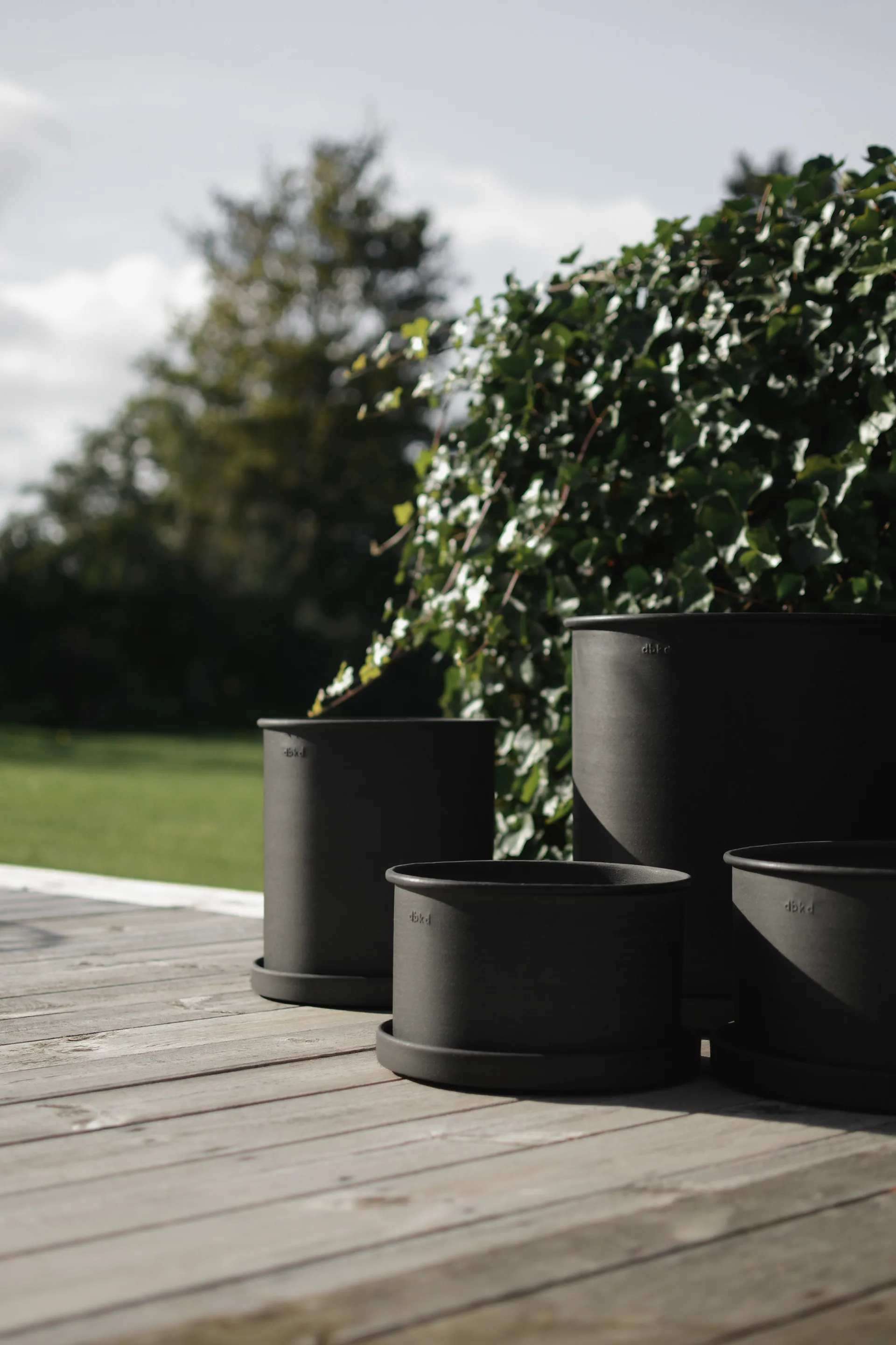 Γλάστρα λουλουδιών Plant pot large 2 τεμαχίων, Black DBKD