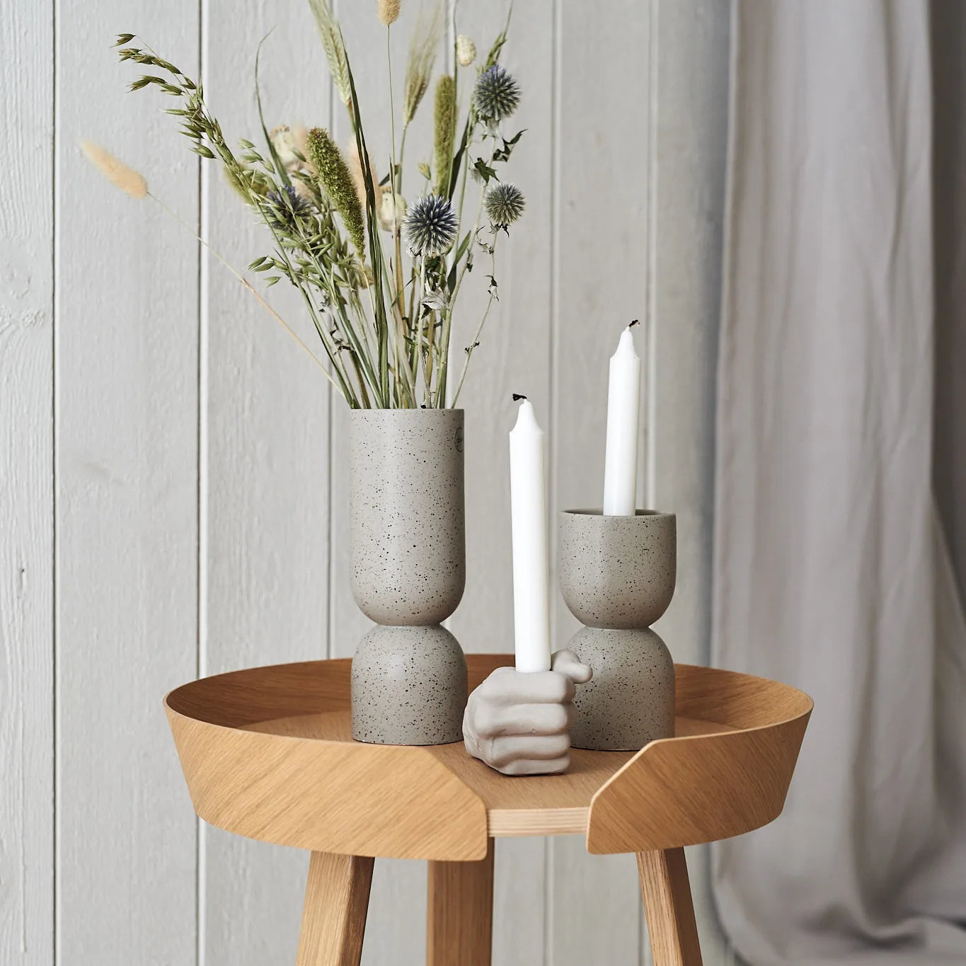 Post βάζο 23 cm, τελείες στο χρώμα του ασπάλακα DBKD