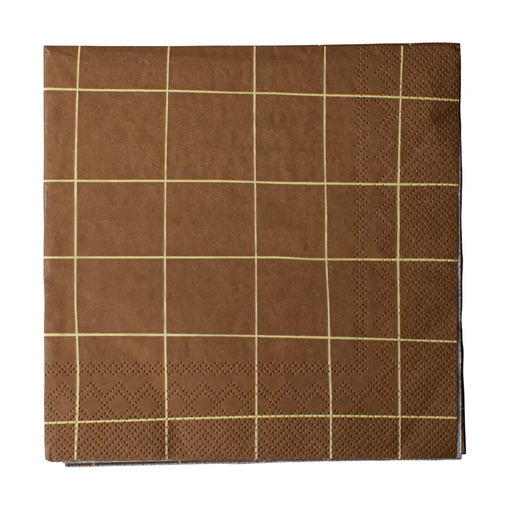 Square χαρτοπετσέτα 33x33 cm 20 τεμαχίων - Brown - DBKD