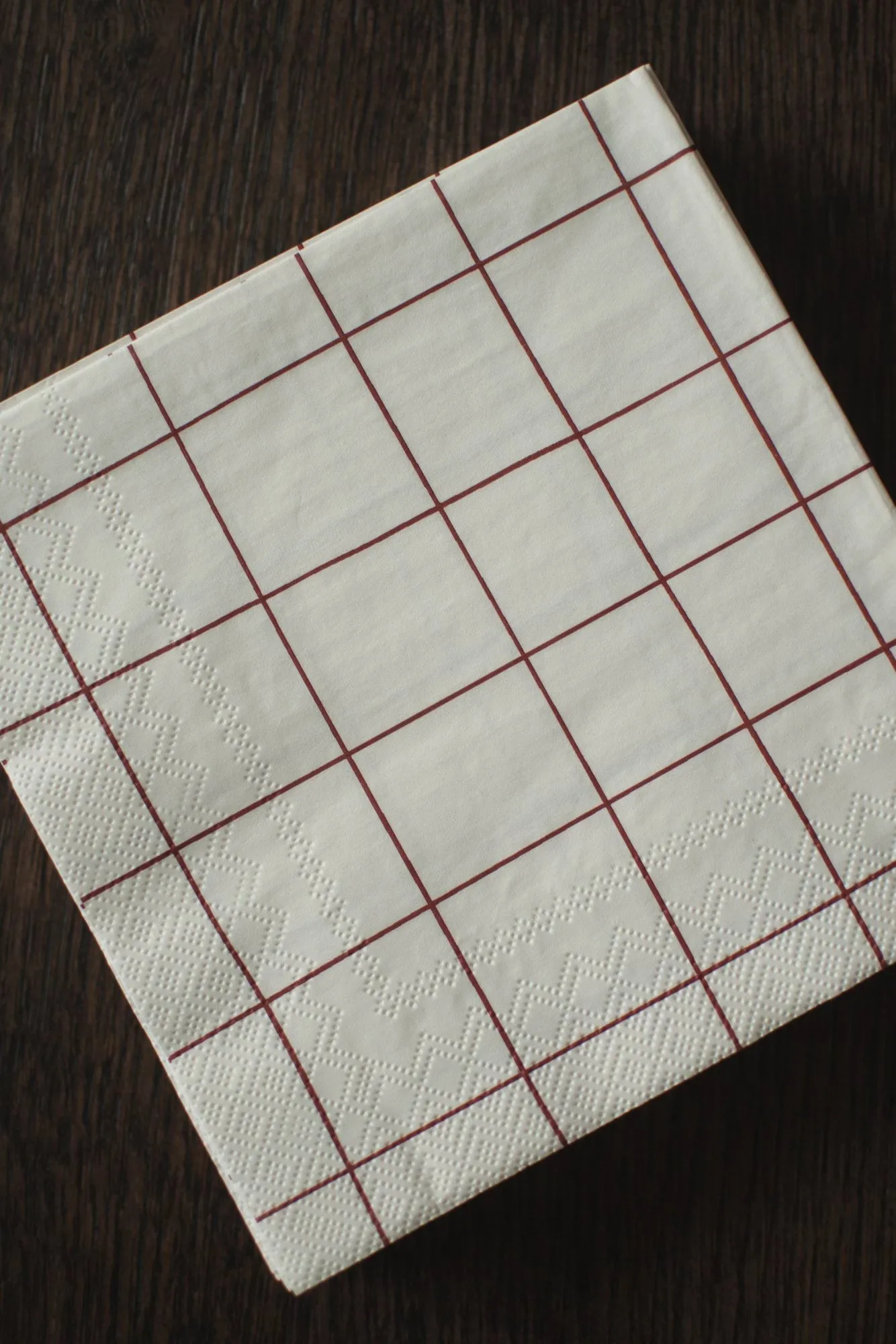 Square χαρτοπετσέτα 33x33 cm 20 τεμαχίων, Dark red DBKD