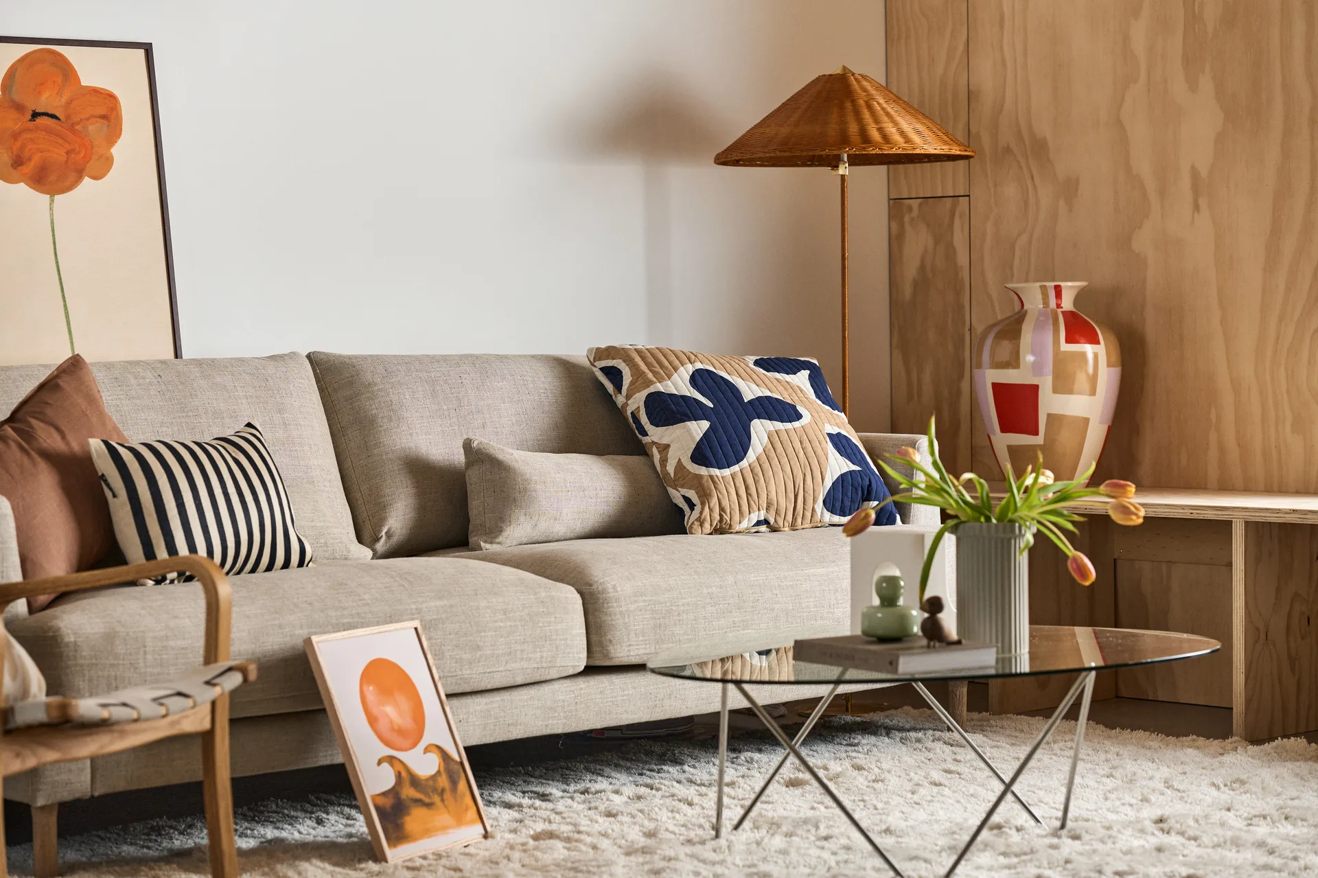 Stripe γλάστρα μαγάλη Ø22 cm, Αμμώδης ασπάλακας DBKD