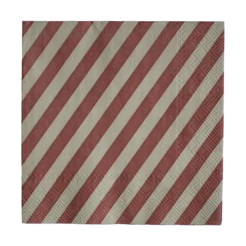Stripe χαρτοπετσέτα 33x33 εκ. 20 τεμαχίων - Dark red - DBKD