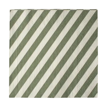 Stripe χαρτοπετσέτα 33x33 εκ. 20 τεμαχίων - Green - DBKD