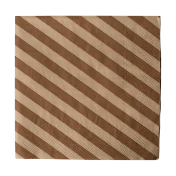 Stripe χαρτοπετσέτα 33x33 εκ. 20 τεμαχίων - Nougat - DBKD