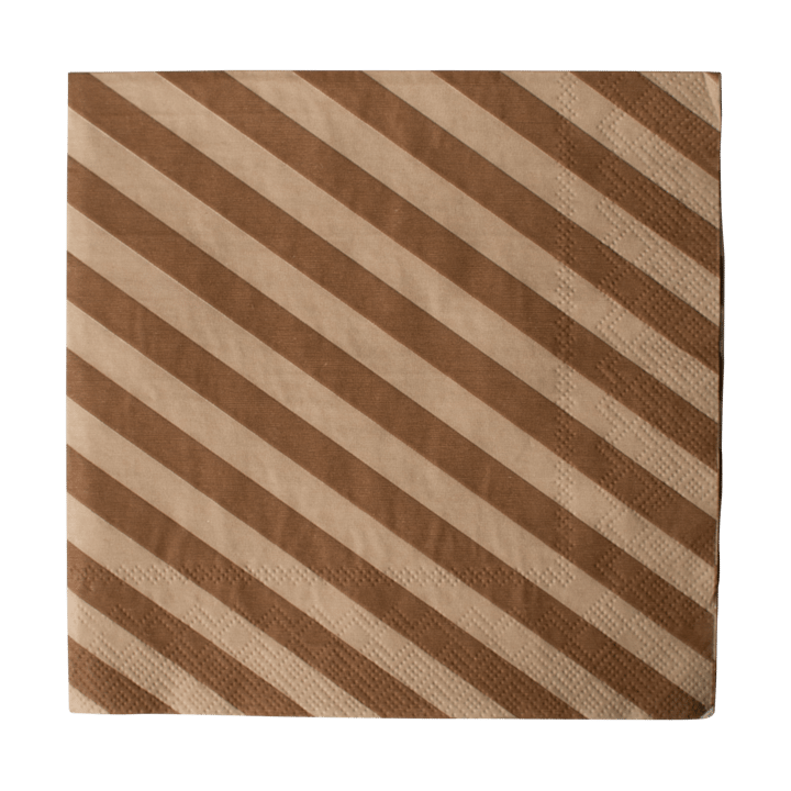 Stripe χαρτοπετσέτα 33x33 εκ. 20 τεμαχίων - Nougat - DBKD