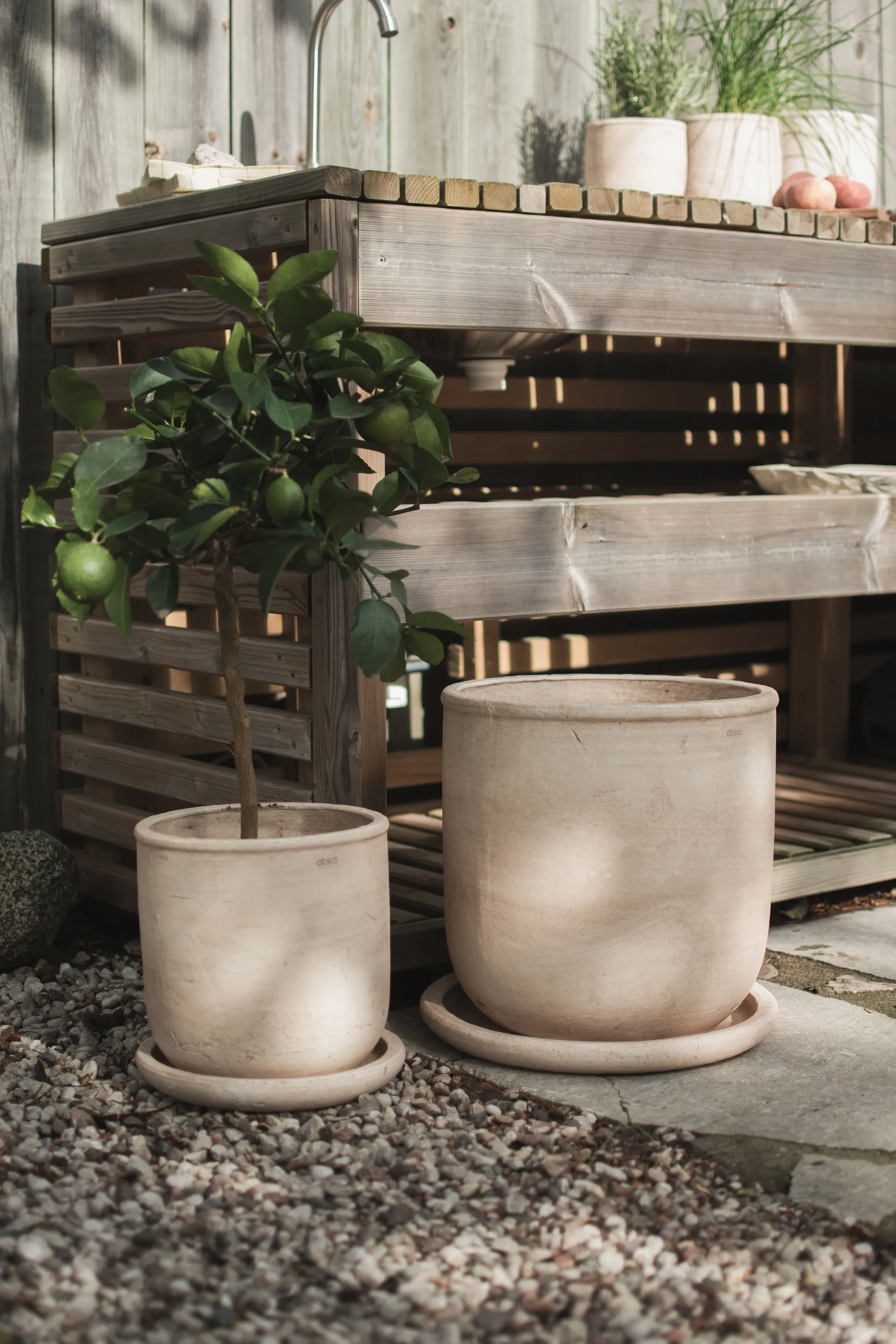 Terra γλάστρα, Sand, Ø33x36 cm DBKD